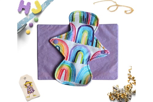Click to order  8 inch Cloth Pad Rainbow Rows now